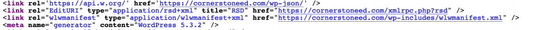 Wordpress version mentioned in Source Code