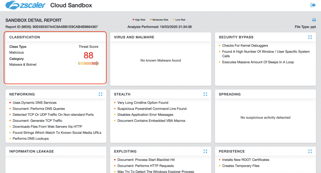 Cloud Sandbox Detection Report