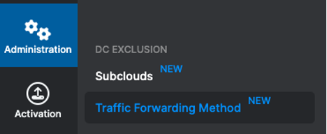 Figure 1. DC exclusion for traffic forwarding method