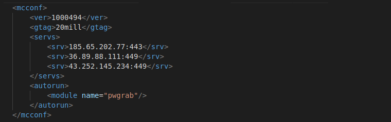 Configuration file extracted from md5: 598bc23fc38b4712289ff5488bce2f1c containing "20mill" gtag