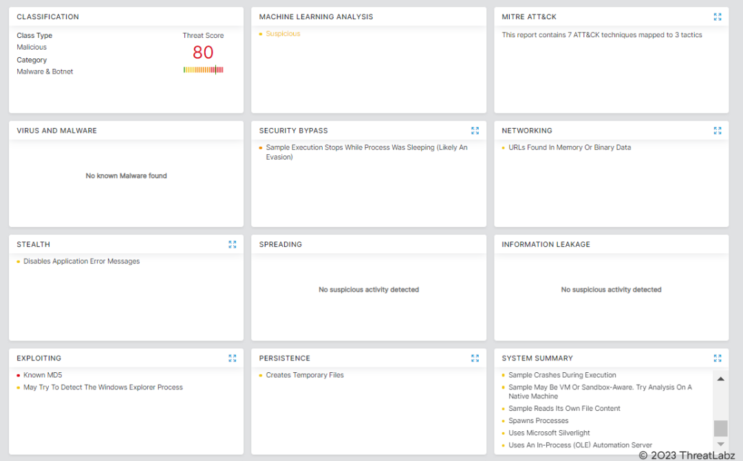 Fig.22 -  Zscaler Sandbox report for AsyncRAT.