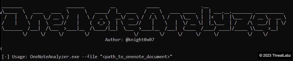 Fig.1 - Open source OneNoteAnalyzer tool developed by a ThreatLabz researcher