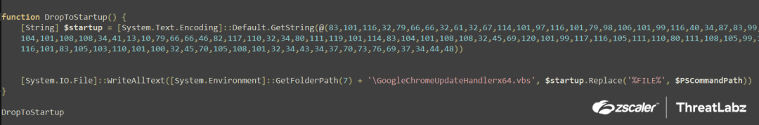 Fig.10 Stage-2 PowerShell script DroptoStartUp function