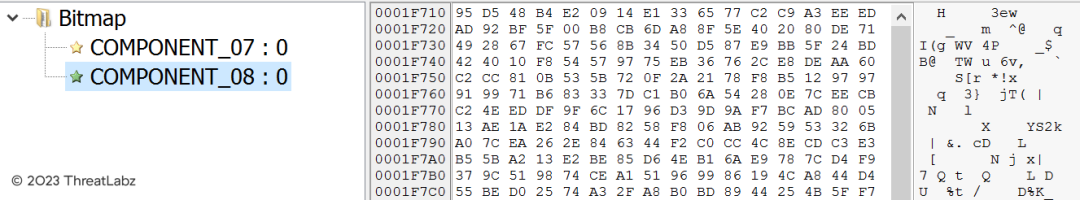 Figure 12 - Component_08: Encrypted QakBot C2 configuration.