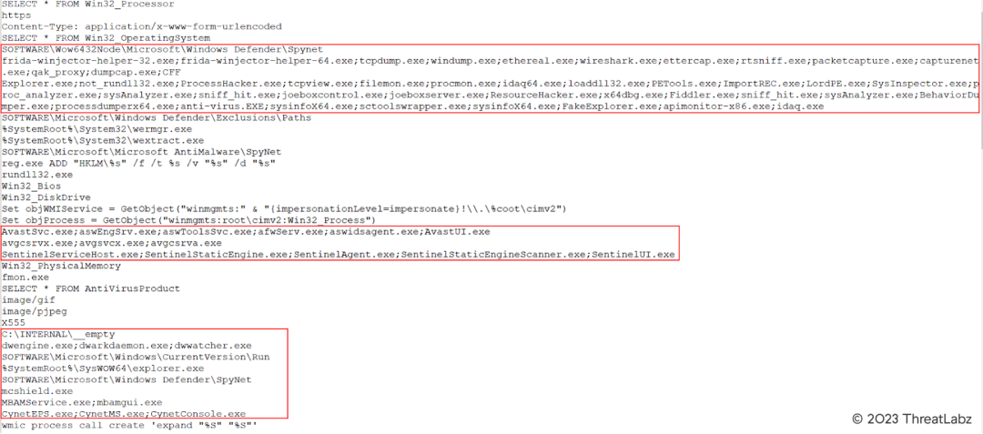 Figure 15 - Decrypted strings contain Anti-AV and Anti-Analysis strings.