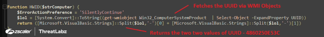 Fig.15 Fetches system UUID via WMI object queries