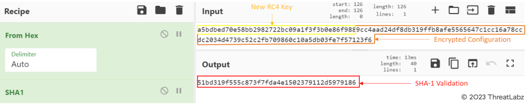  Figure 18 - SHA-1 validation.