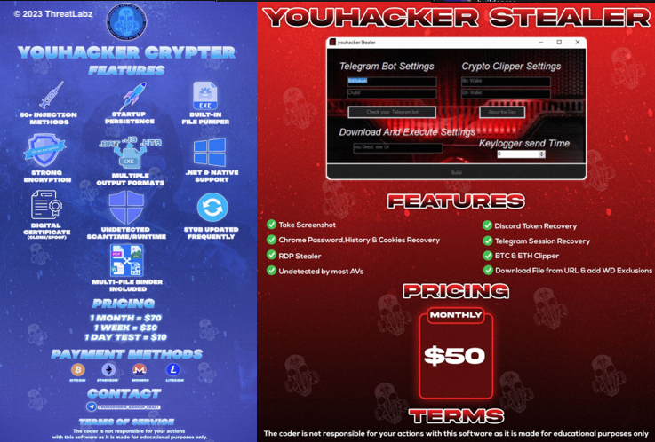 Fig.21 - YouHacker stealer and crypter.