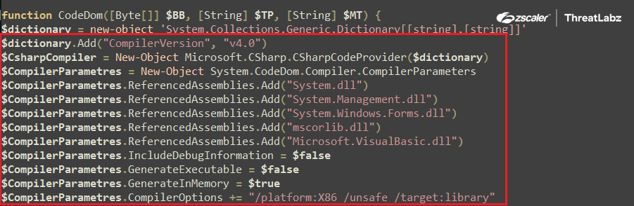 Fig.24 CodeDom compiler initialization