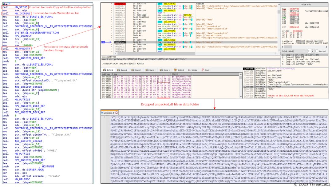 Fig 8. - Generating random alphanumeric strings for unpacked.dt file