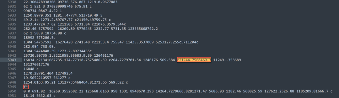 The string c21244.7568469.3 in the uncompressed stream content in obj 261