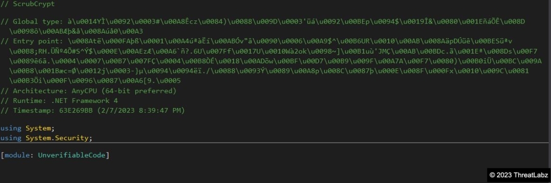 Fig.9 - AgileDotNet Packed AsyncRAT Payload