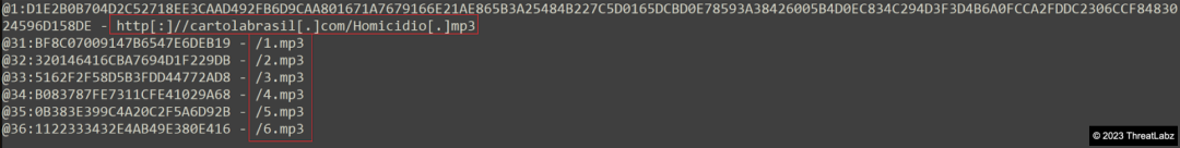 Figure 9 - String decryption routine (downloader URLs).