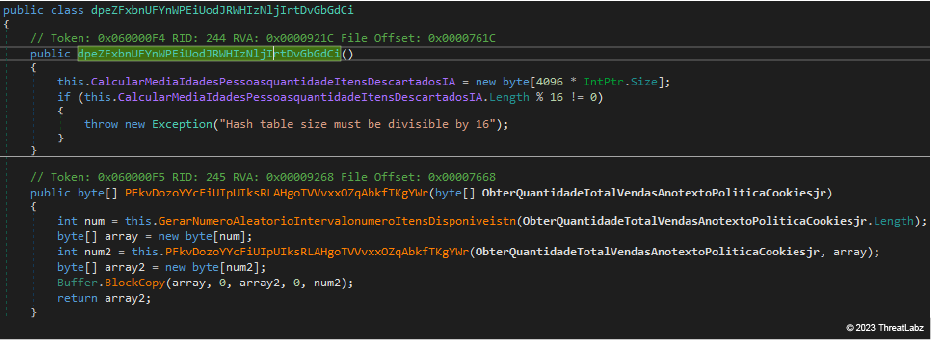 Excerpt of JanelaRAT custom implementation of LZ4 compression algorithm