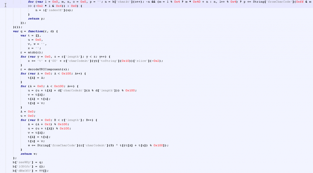 String decoding and decryption routine.