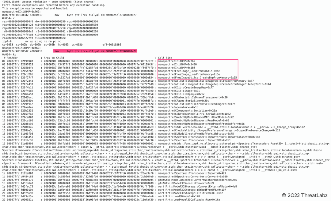 Figure 10: Microsoft Office SKP File Parsing BMP Image Out-of-Bounds Write Vulnerability