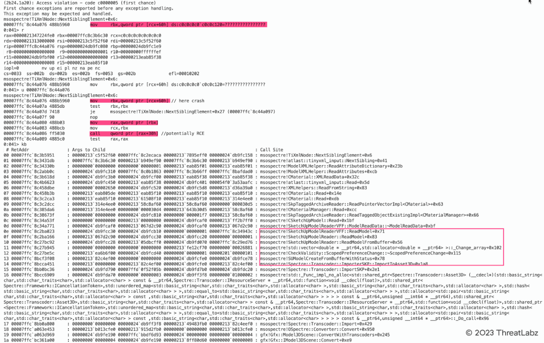 Figure 9: Microsoft Office SKP File Parsing Uninitialized Memory Vulnerability