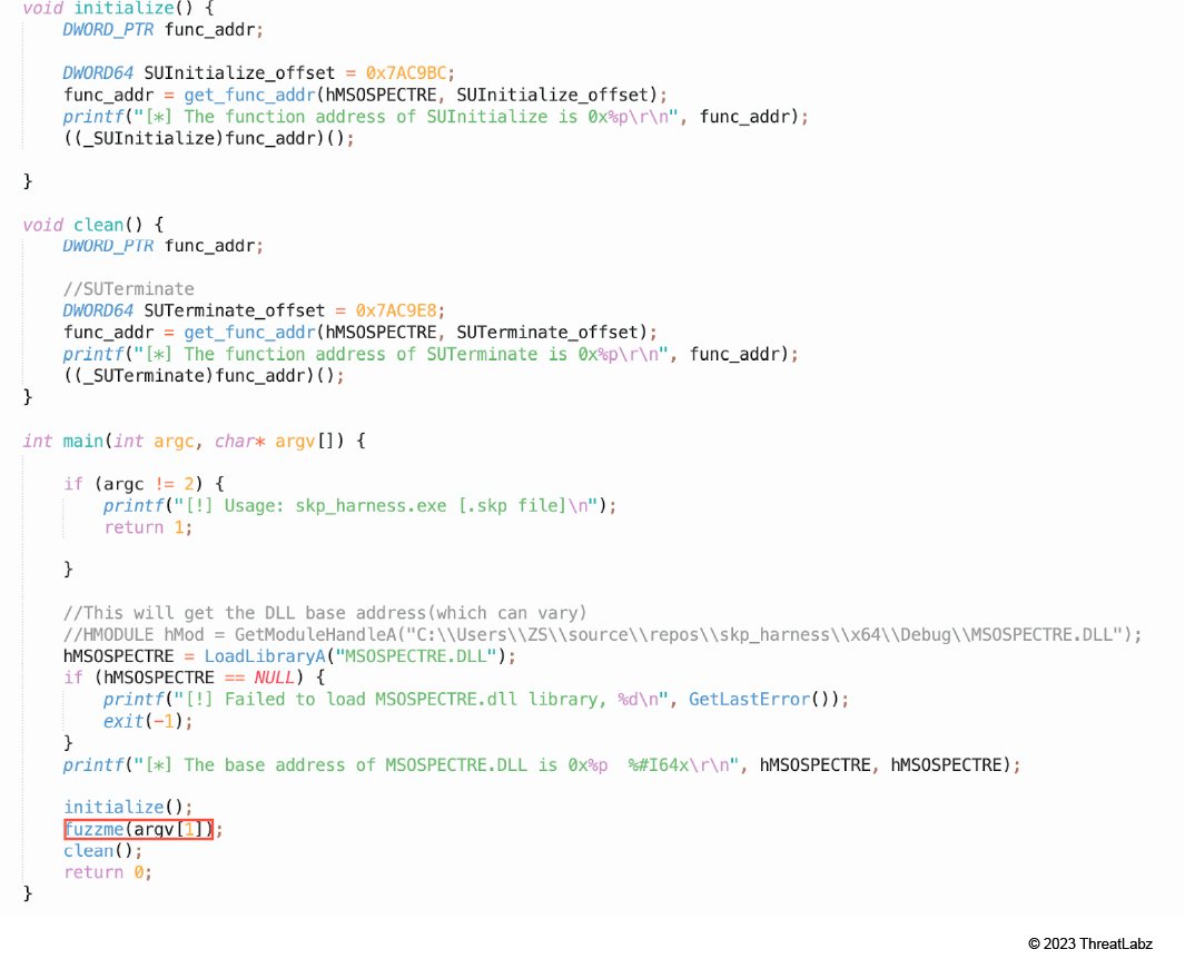 Figure 19: A code snippet of our SketchUp fuzzing harness