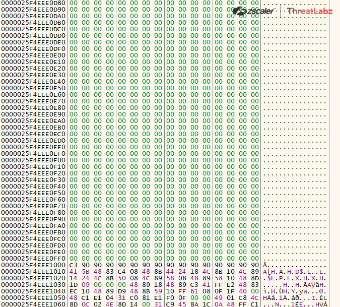 Fig 24. Demon DLL is memory mapped without DOS and NT Headers