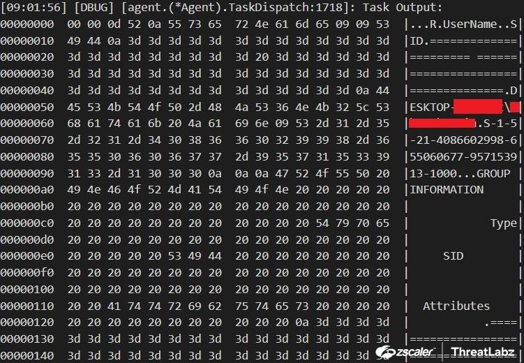 Fig 32. Command Output Logs parsed by the TeamServer