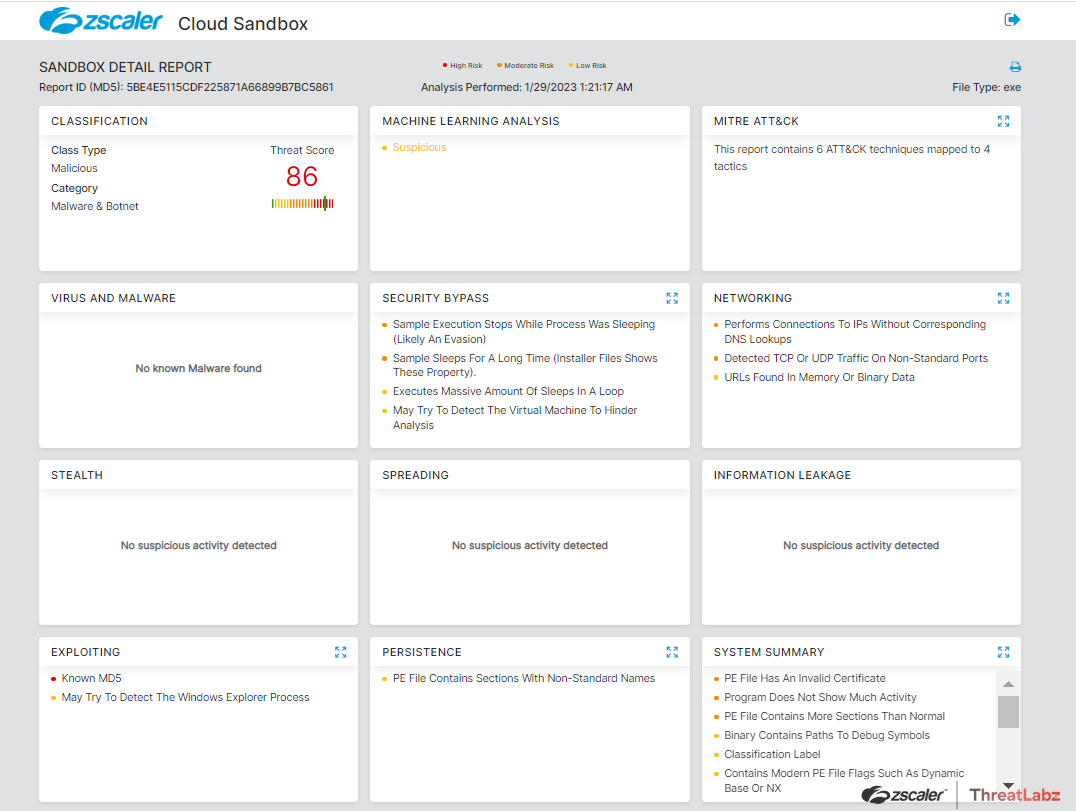 Fig 40. Cloud Sandbox Report