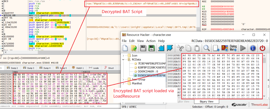 Fig 6. Decrypted BAT Script