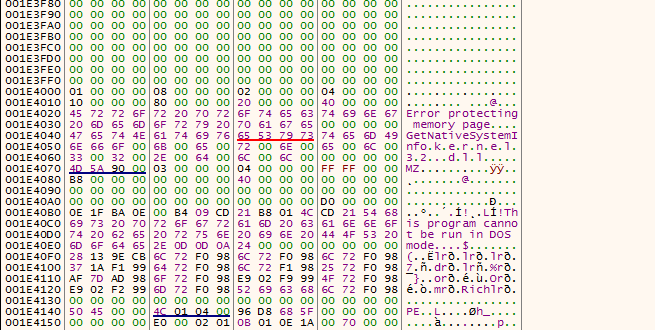 Payload embedded at end of loader