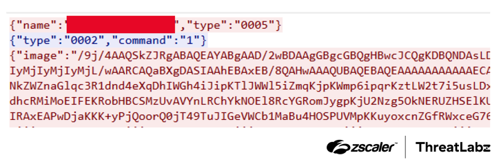 Example network traffic between a system infected with RevC2 and the C2 server.