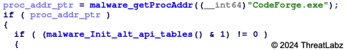 Figure 2. Example of Zloader’s anti-analysis filename check